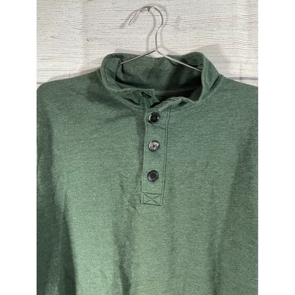 J. Crew Other - J. Crew - Men's L Green 1/4 Button Up Pullover Authentic Fleece